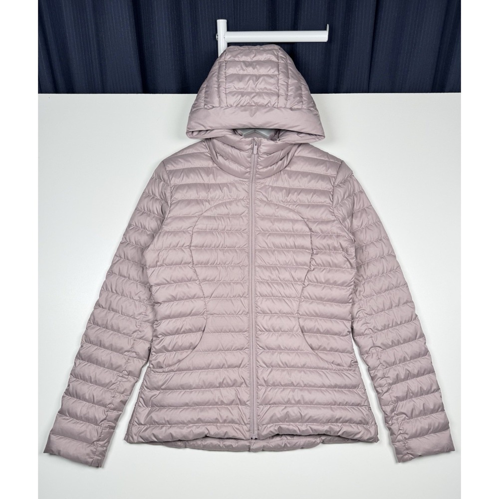 Lululemon Pack It Down Jacket Size 6 Mauve Pink Hood Puffer Packable Lightweight